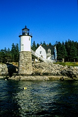 Isle au Haut Light Over Rocky Shoreline